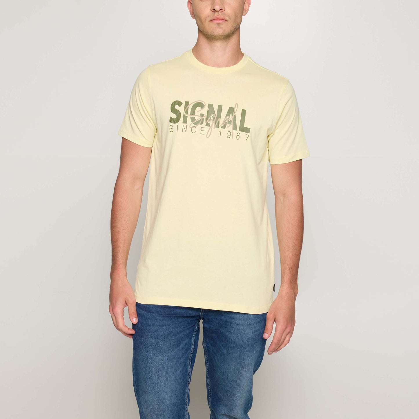 OwenSi Print Tee + - Yellow Pop