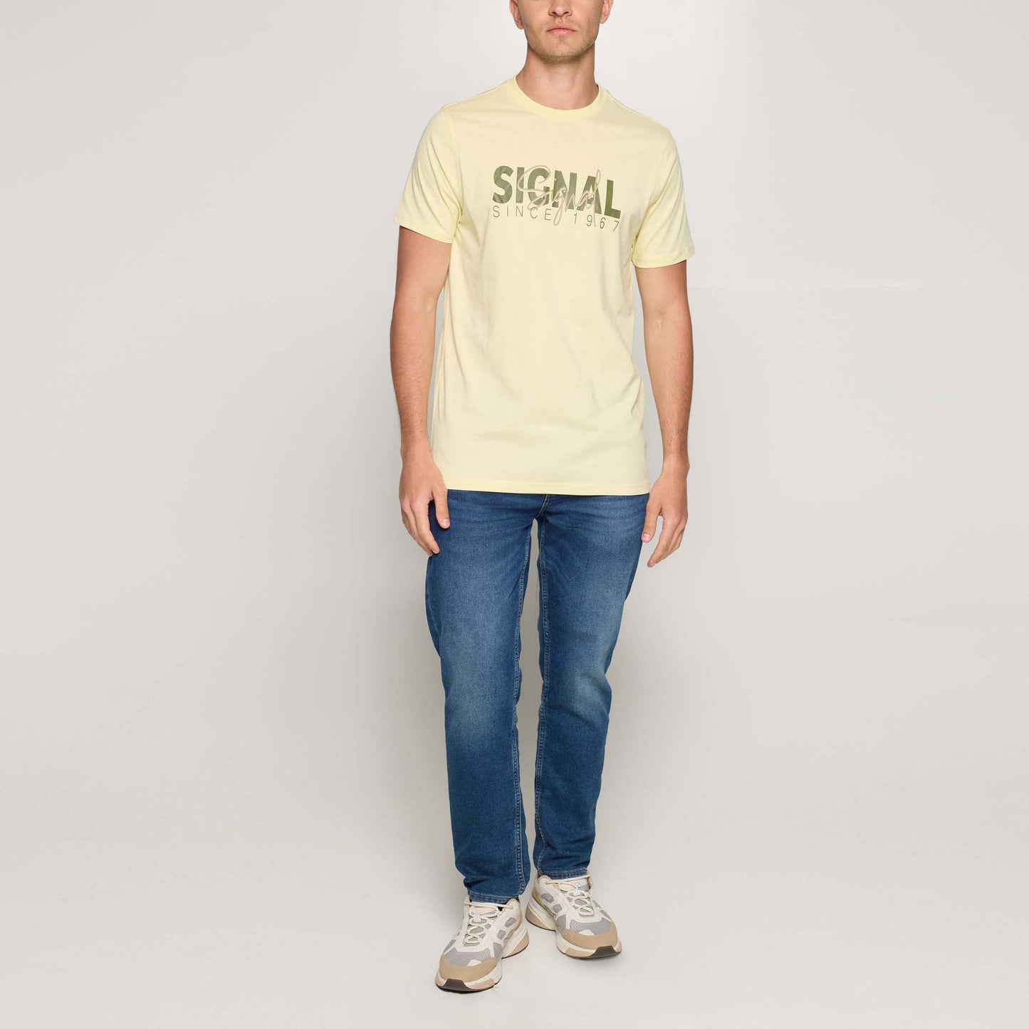 OwenSi Print Tee + - Yellow Pop