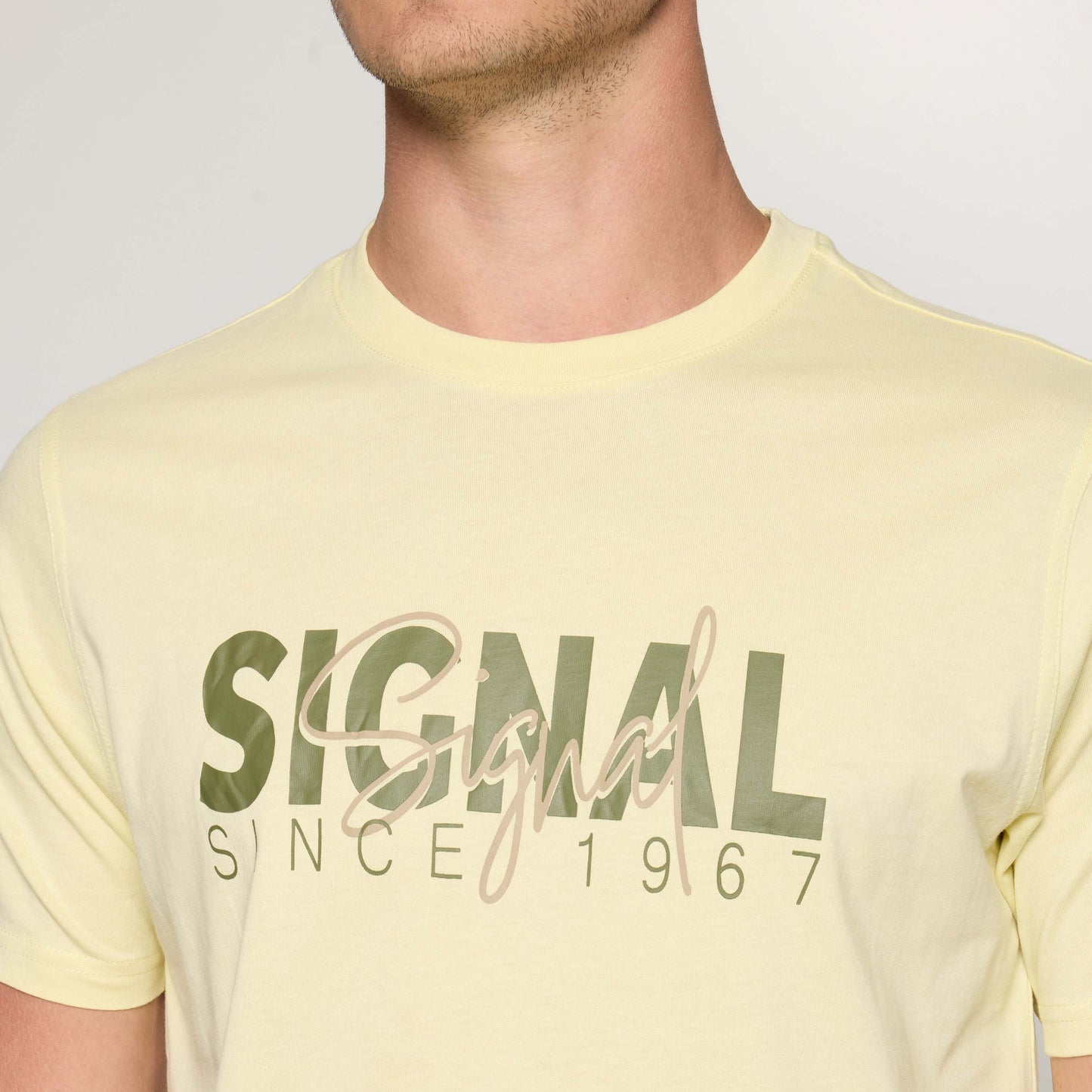 OwenSi Print Tee + - Yellow Pop