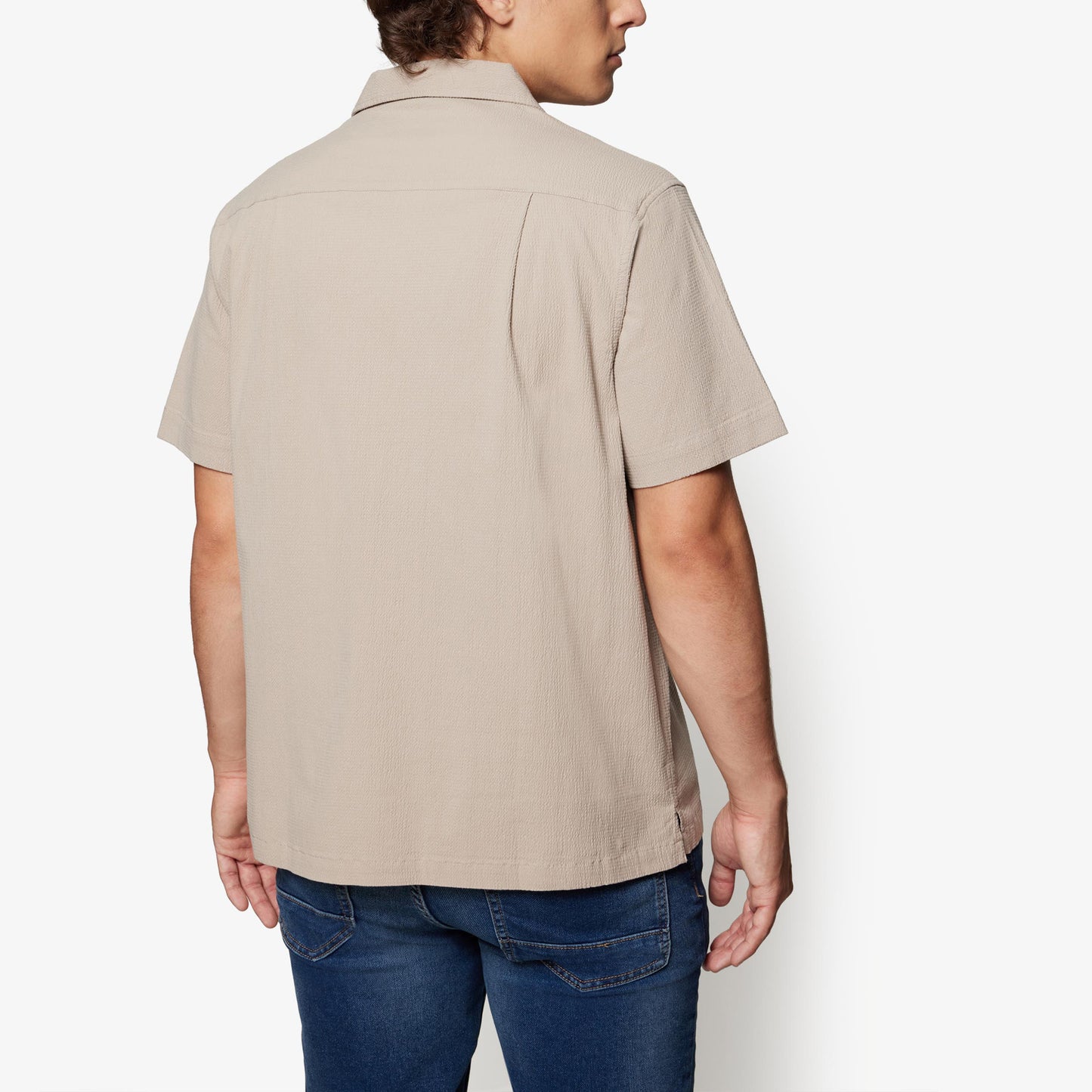 HerbertSi Seersucker S/S Shirts - Pure cashmere
