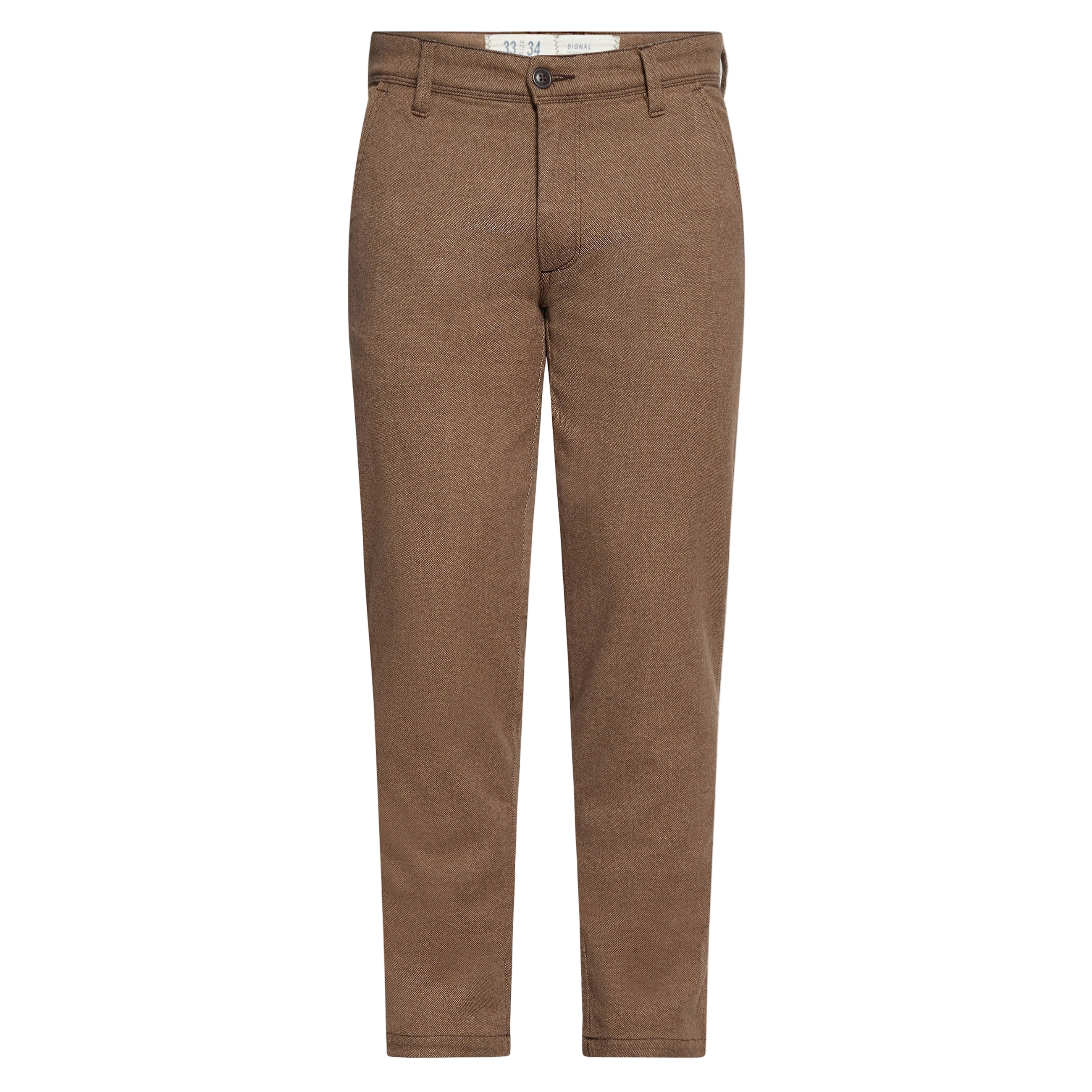 VictorSi Wool Look Pants - Brown Bark