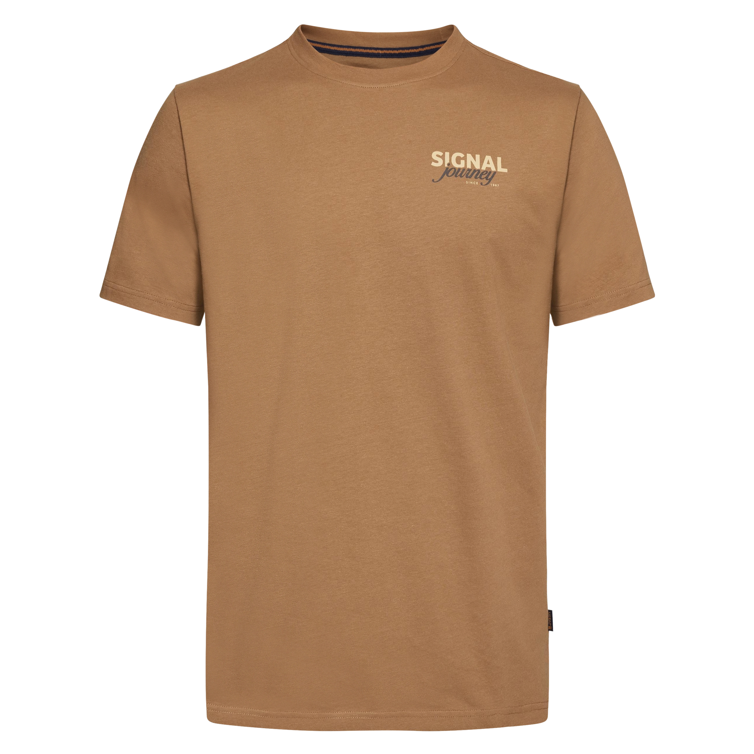 DeanSi Chest Print + T-shirt/Top - Brown Otter