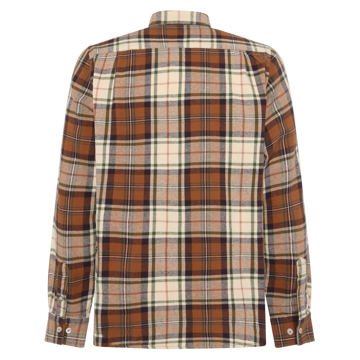 BruceSi Check + L/S Shirts - Brown Otter