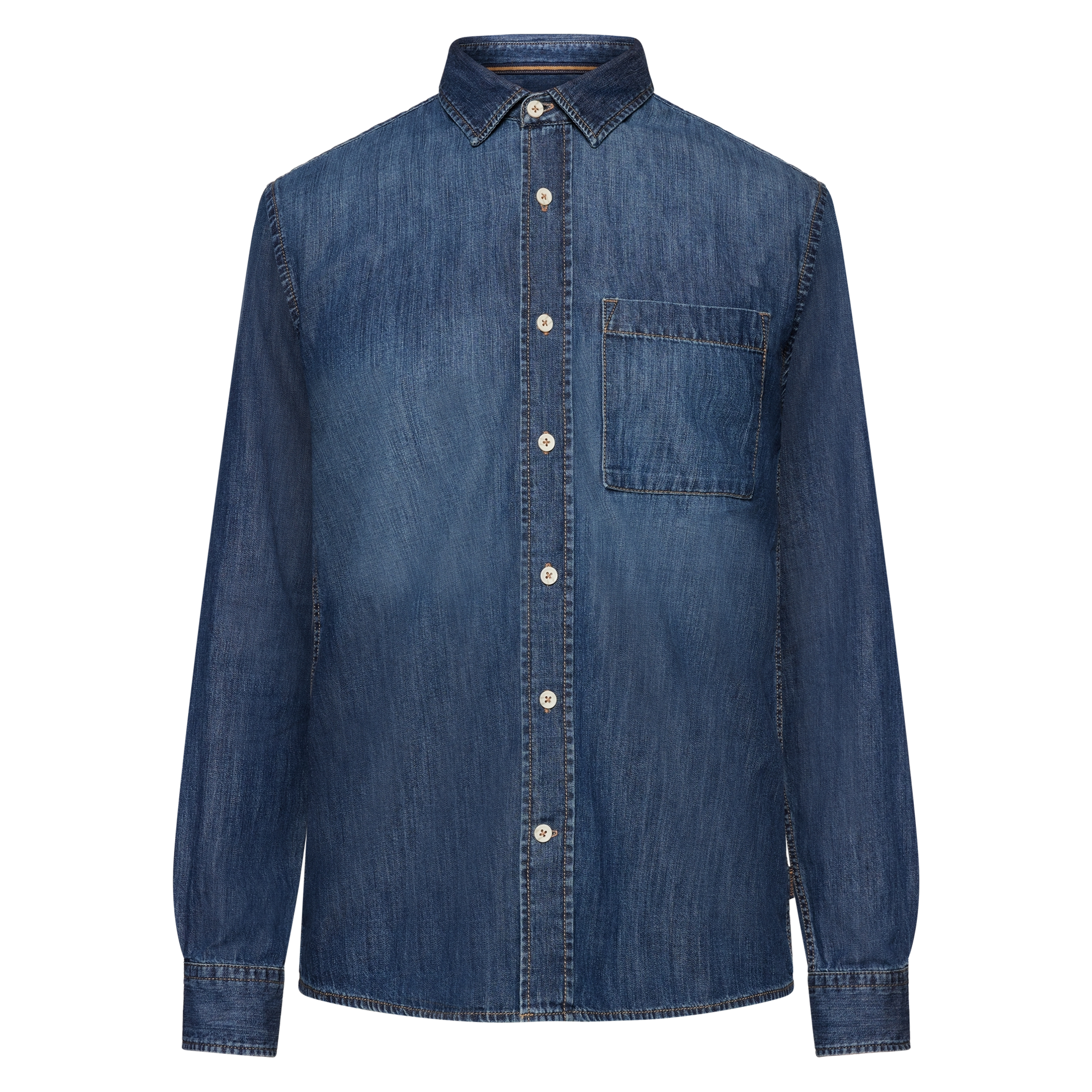BrandonSi Denim L/S Shirts - Slate blue