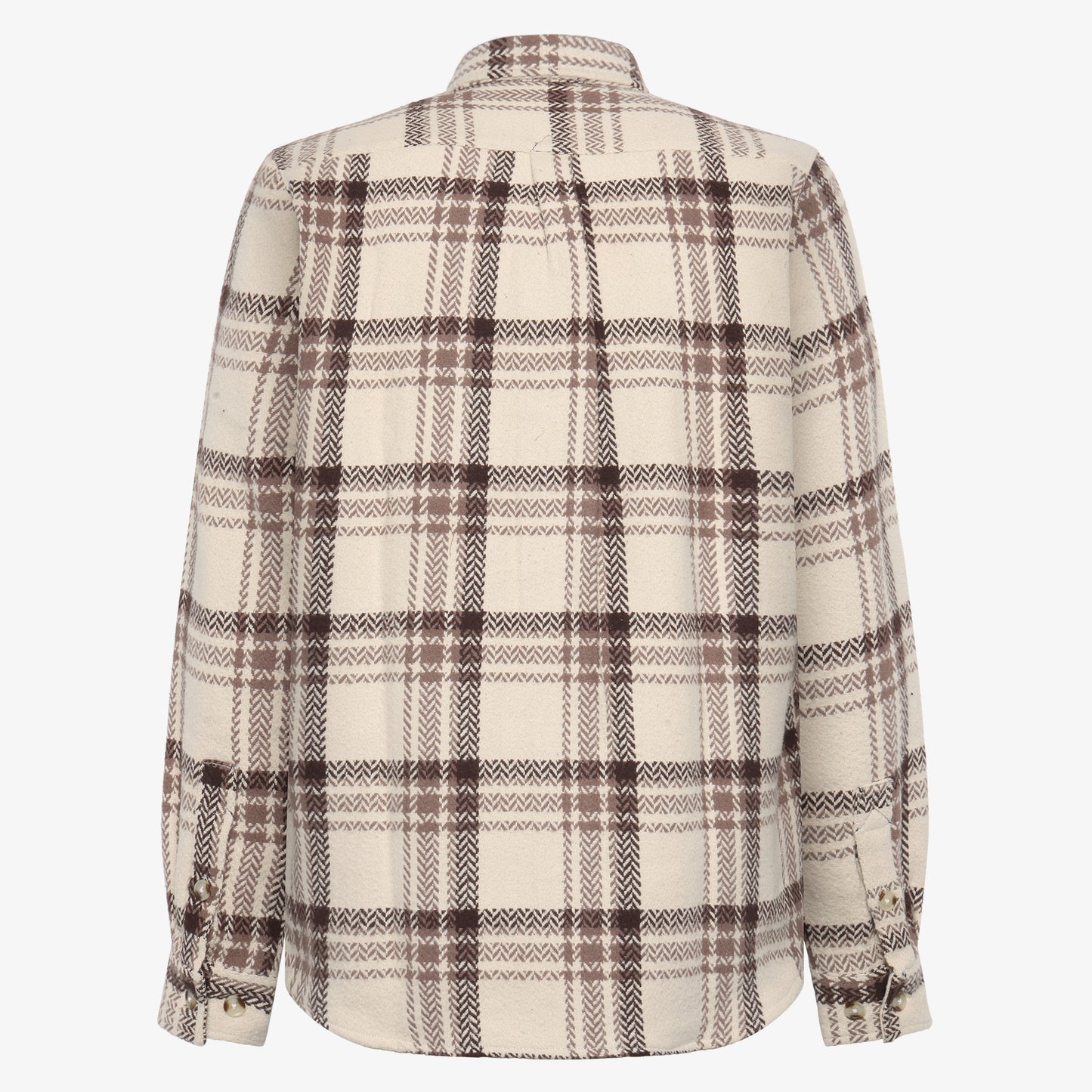 BennySi Big Check Overshirt - Brown Bark