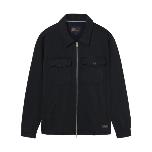 BertleSi  Zip Overshirt Sweatshirt - Black