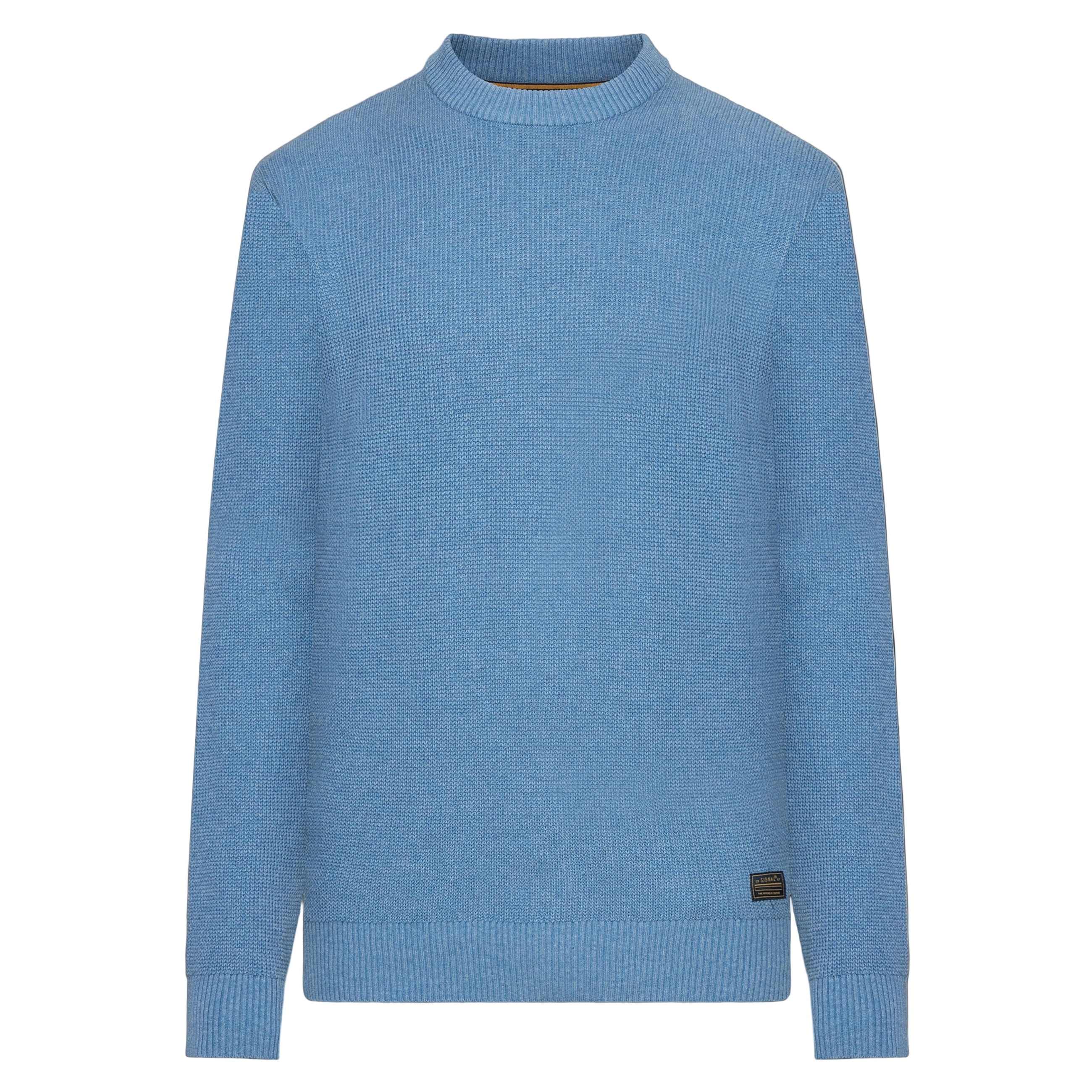KalleSI Structure Crew + Knit - Calm blue melange