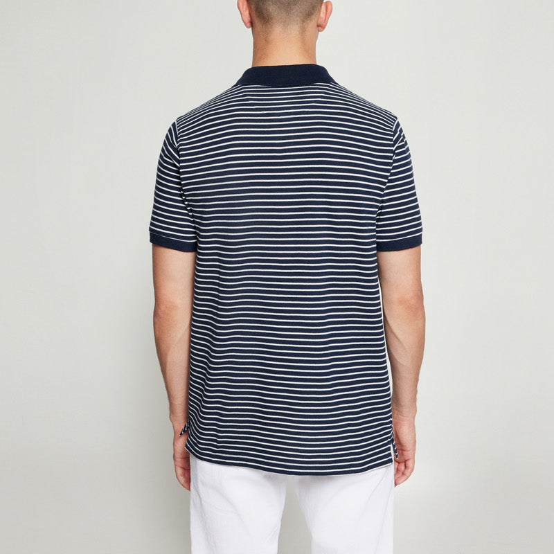 EloSi Heavy Stripe Polo - Deep Marine