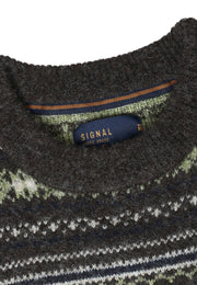 12559 VagnerSi Fair-Isle Knit - Evergreen