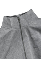 17244 KevinSi Zip Sweat Cardigan - Mid Grey Melange