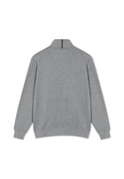 17244 KevinSi Zip Sweat Cardigan - Mid Grey Melange