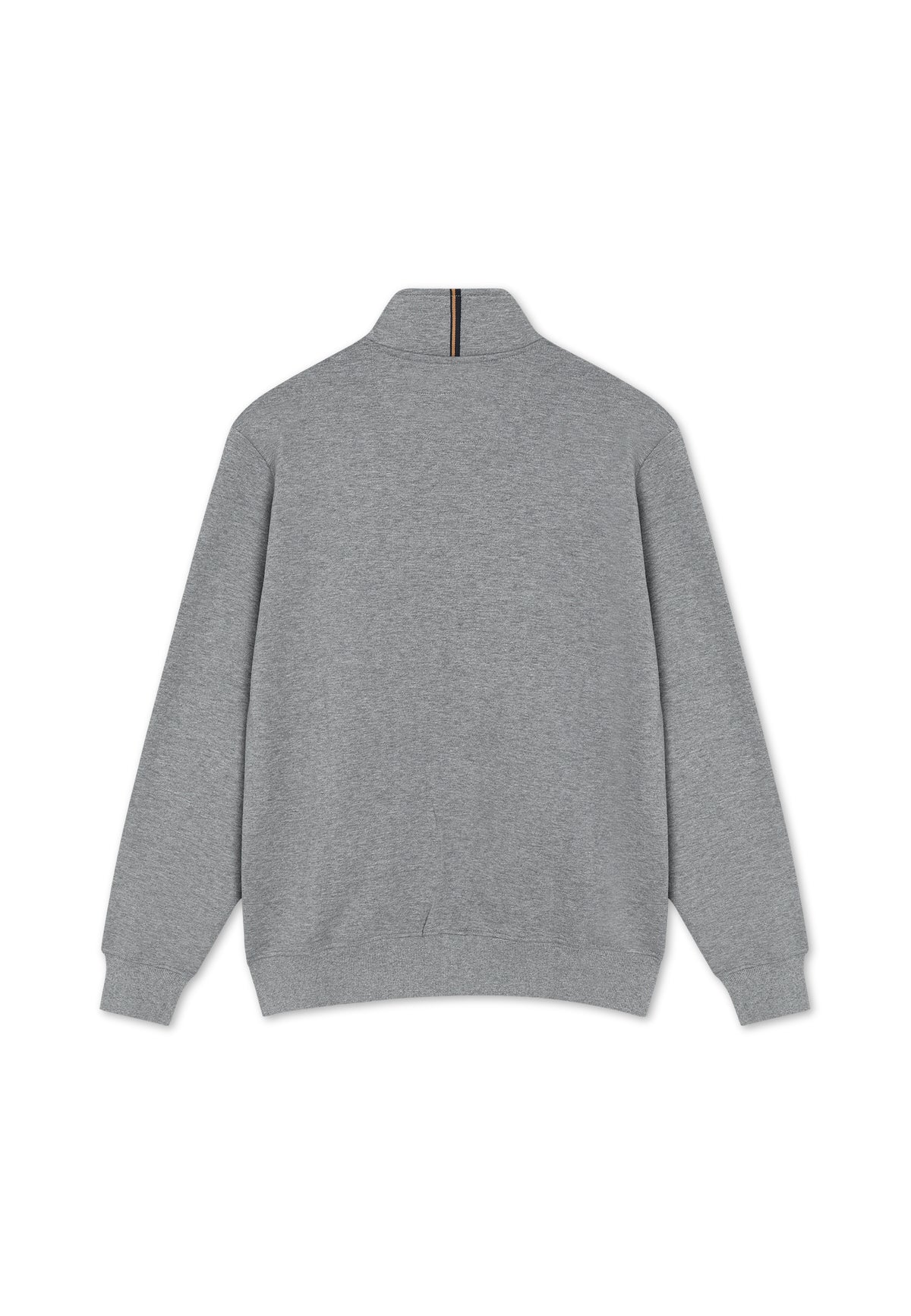 17244 KevinSi Zip Sweat Cardigan - Mid Grey Melange