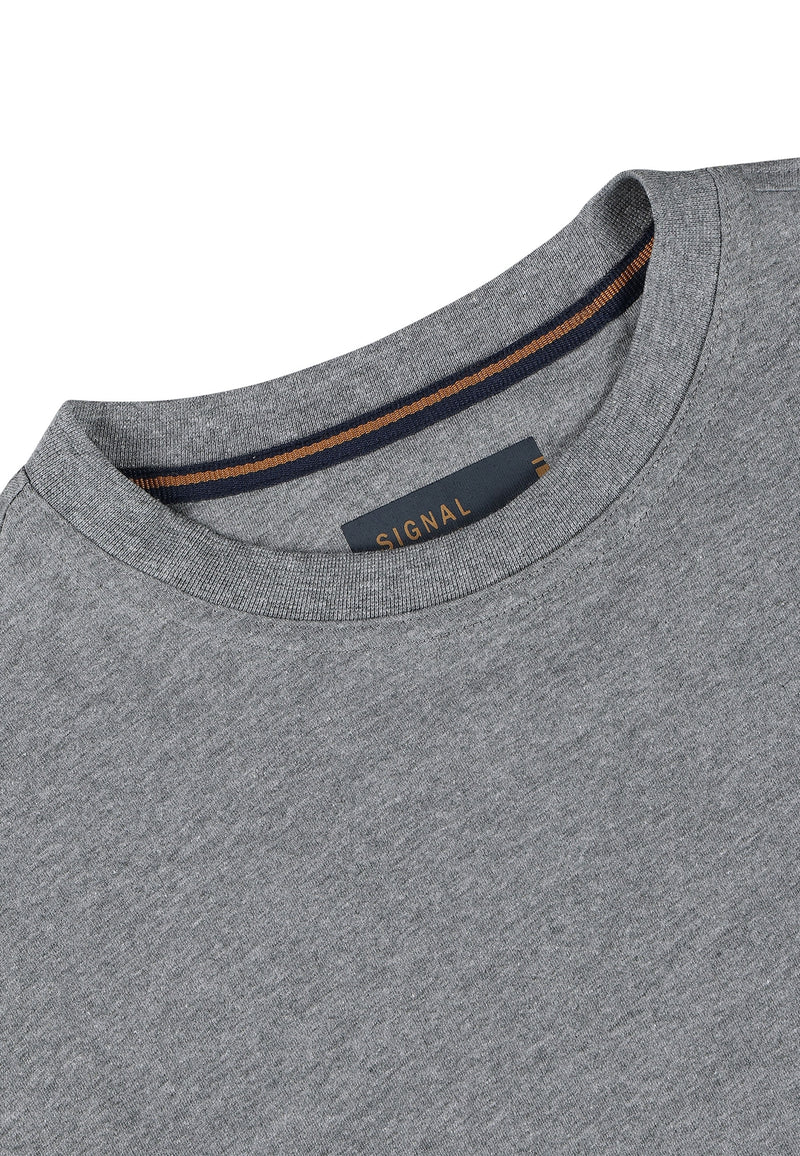 EddySi Tee + - Mid Grey Melange