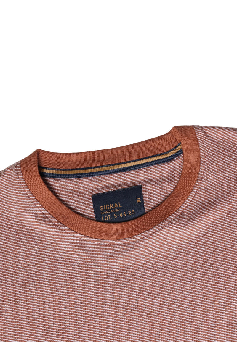 13526 YannSi Mini Stripe + - Rusty Red