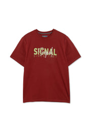 13591 OwenSi Print Tee + - Tandori Red