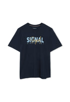 13591 OwenSi Print Tee + - Deep Marine