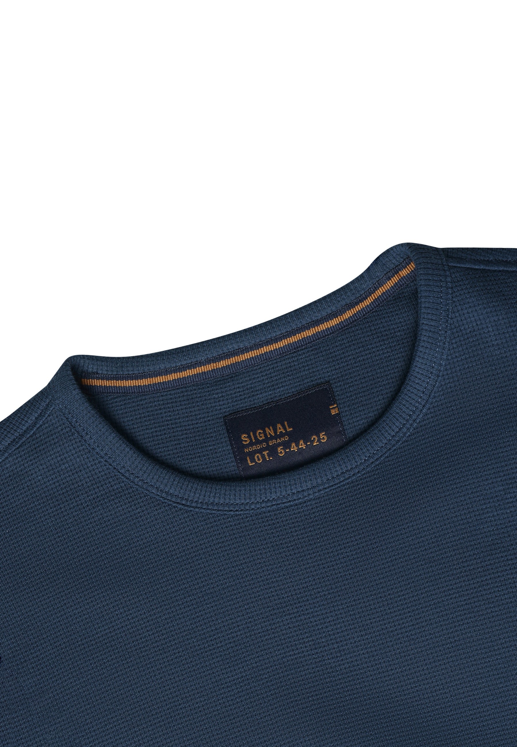 13632 FredSi Waffle Tee LS - Blue Dipper
