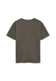 13656 LewiSi Subtle Stripe Print - Brown Coffee