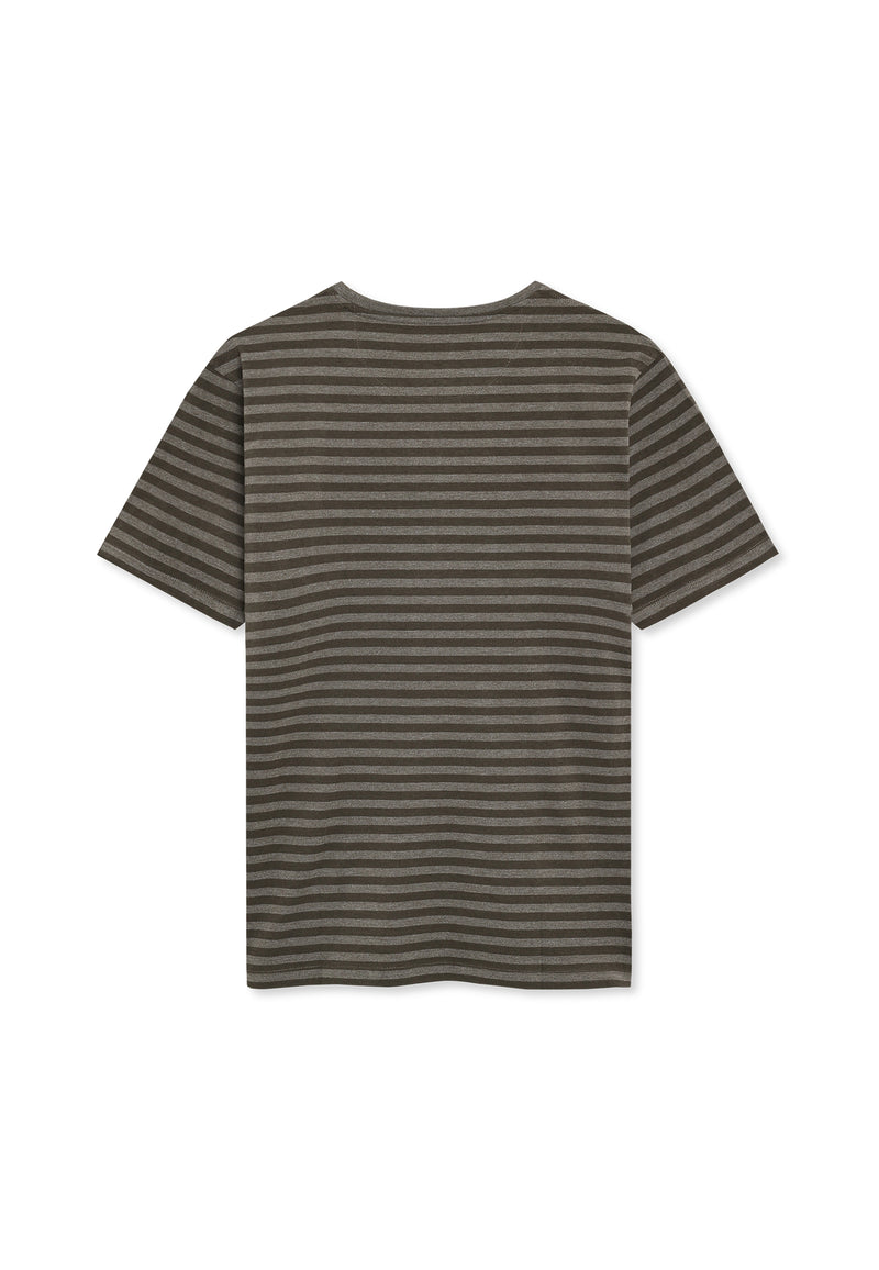 13656 LewiSi Subtle Stripe Print - Brown Coffee