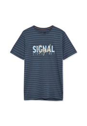 13656 LewiSi Subtle Stripe Print - Blue Dipper