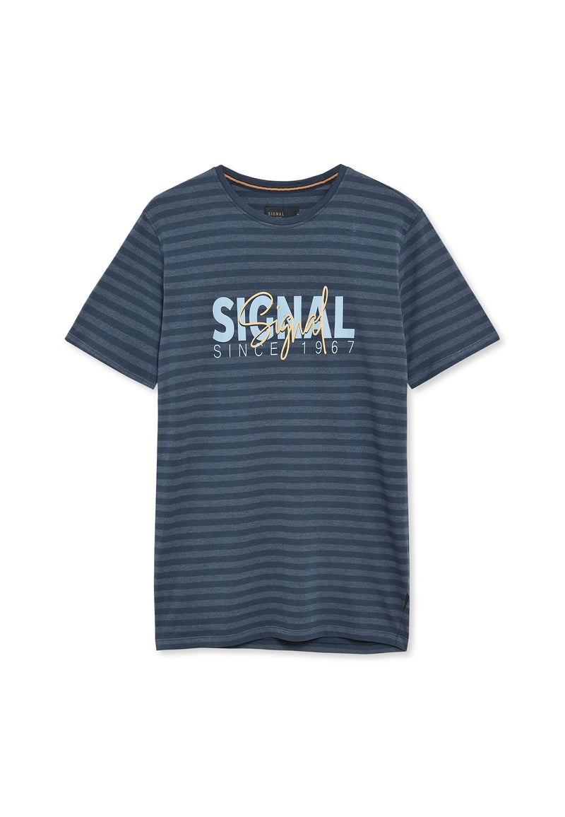 13656 LewiSi Subtle Stripe Print - Blue Dipper