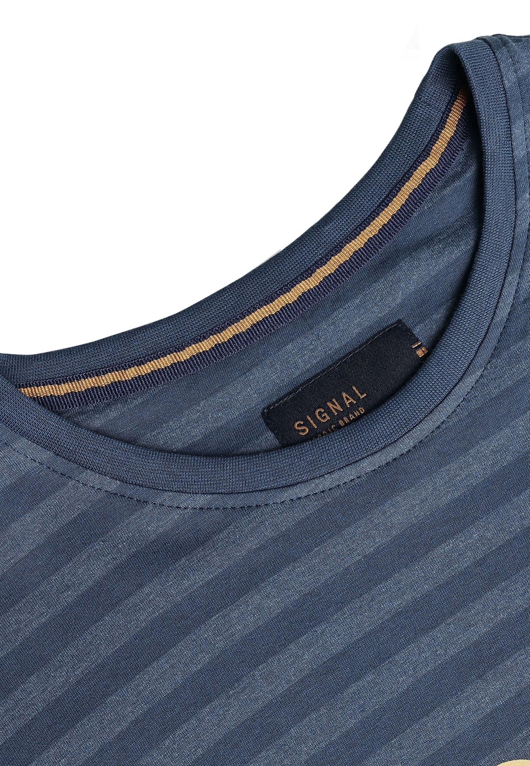 13656 LewiSi Subtle Stripe Print - Blue Dipper