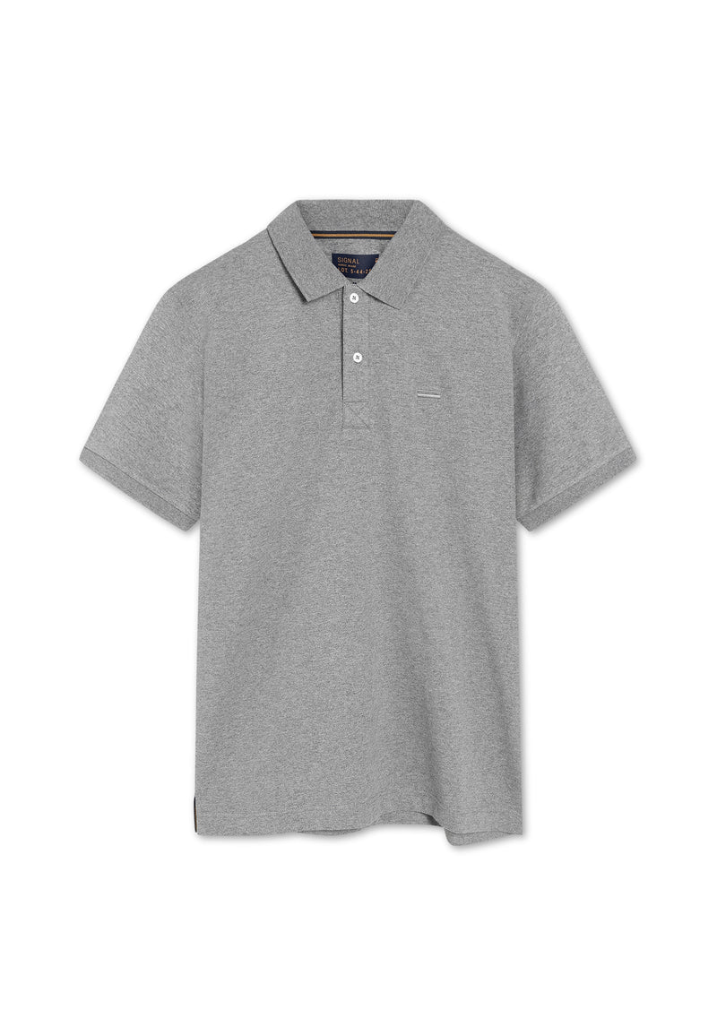 NickySi Polo + - Mid Grey Melange
