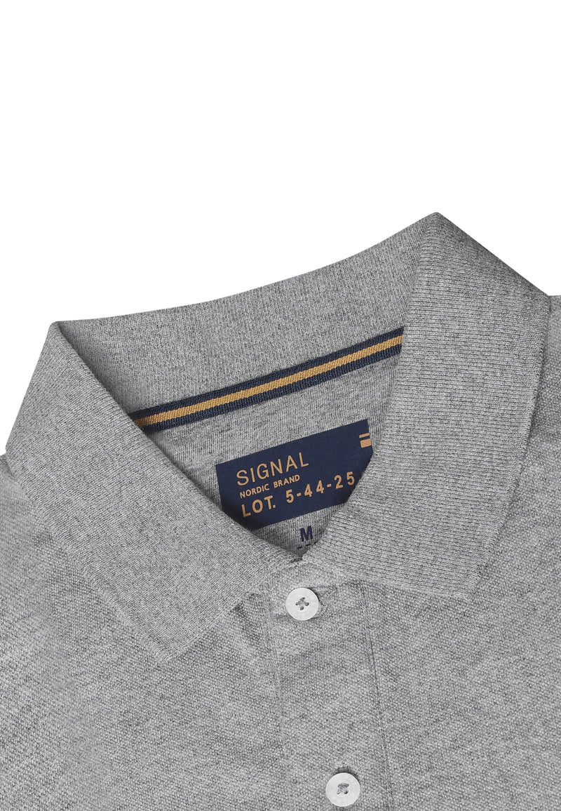 NickySi Polo + - Mid Grey Melange