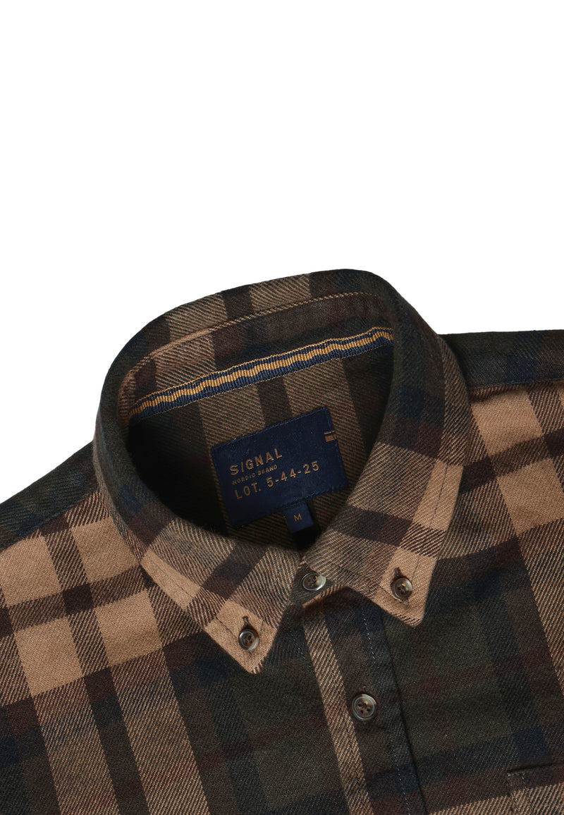 15857 MannSi Check - Brown Coffee