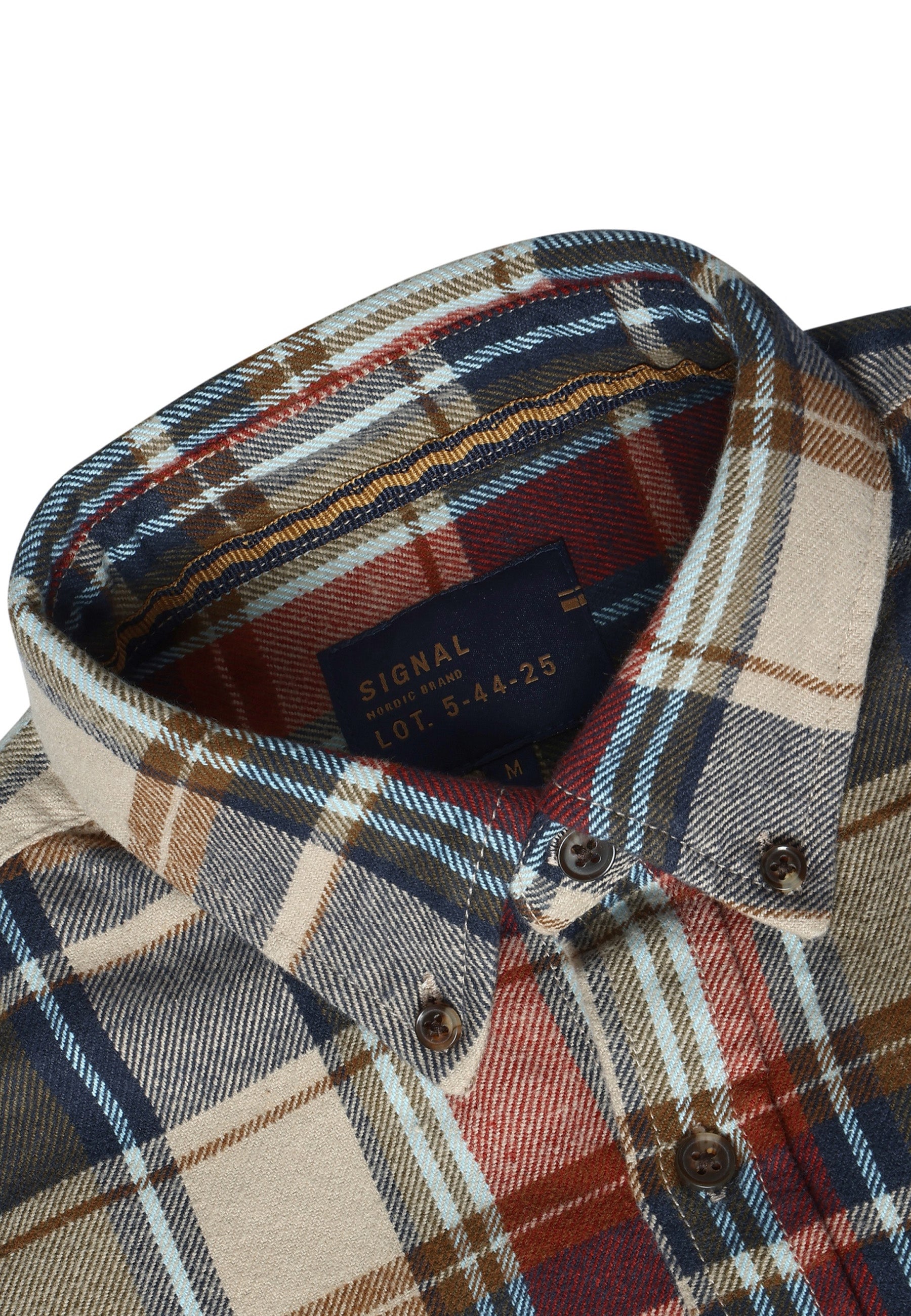 15857 MannSi Check - Rusty Red