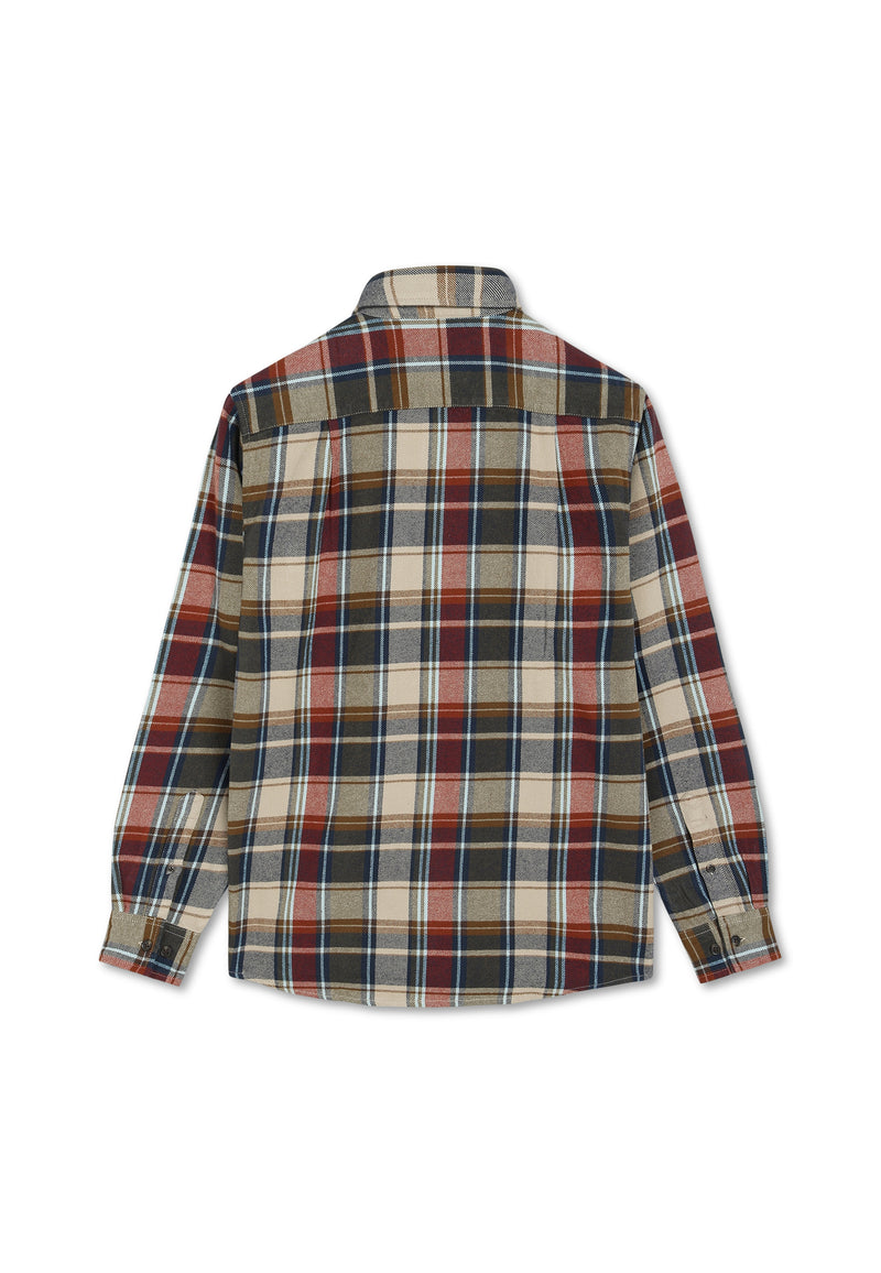15857 MannSi Check - Rusty Red