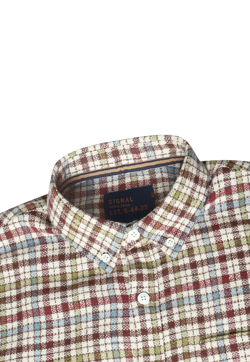 15859 MooreSi Multi Check - Rusty Red