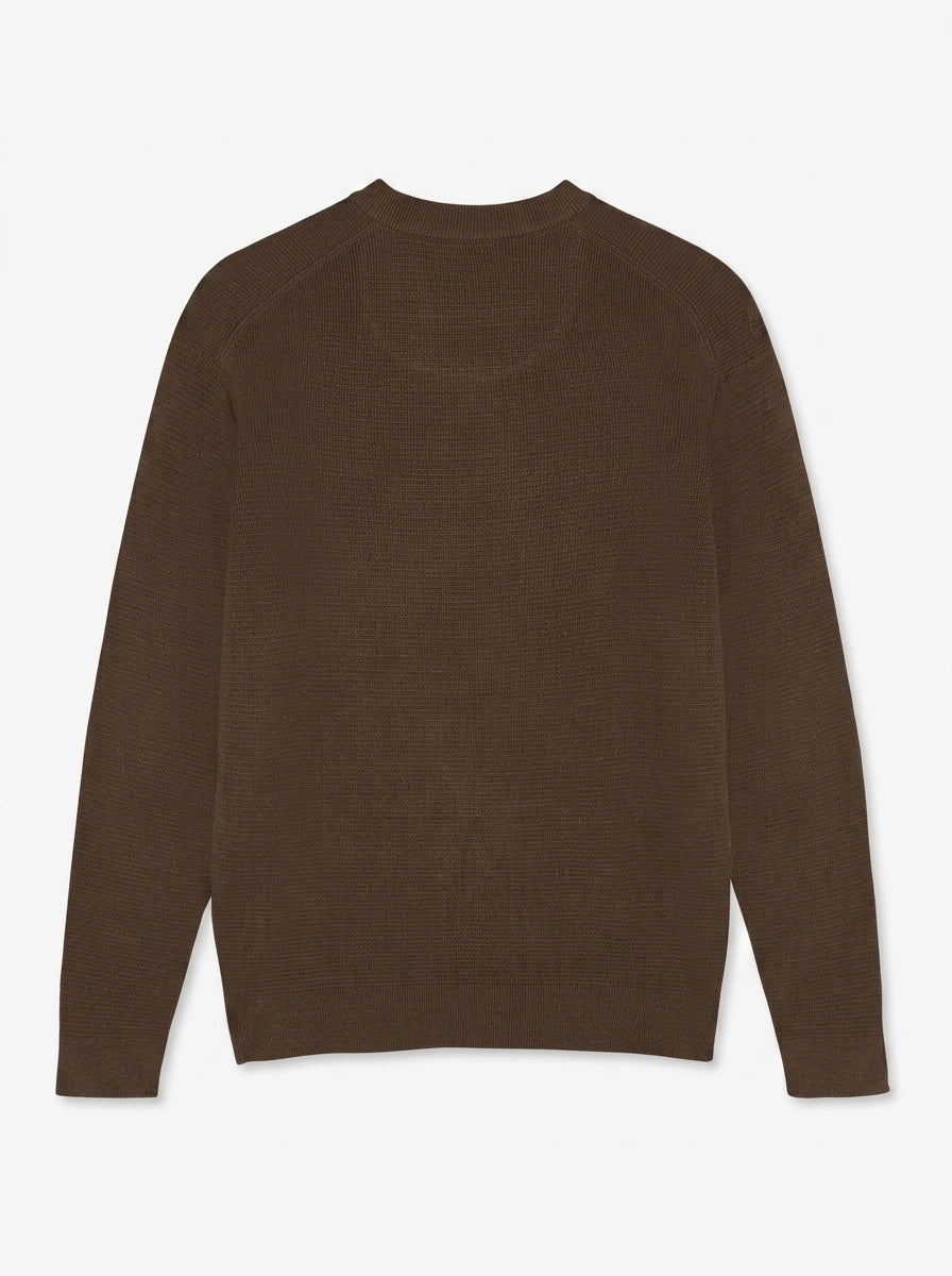 12488 ColtonSi V-Stitch Structure + - Brown Coffee