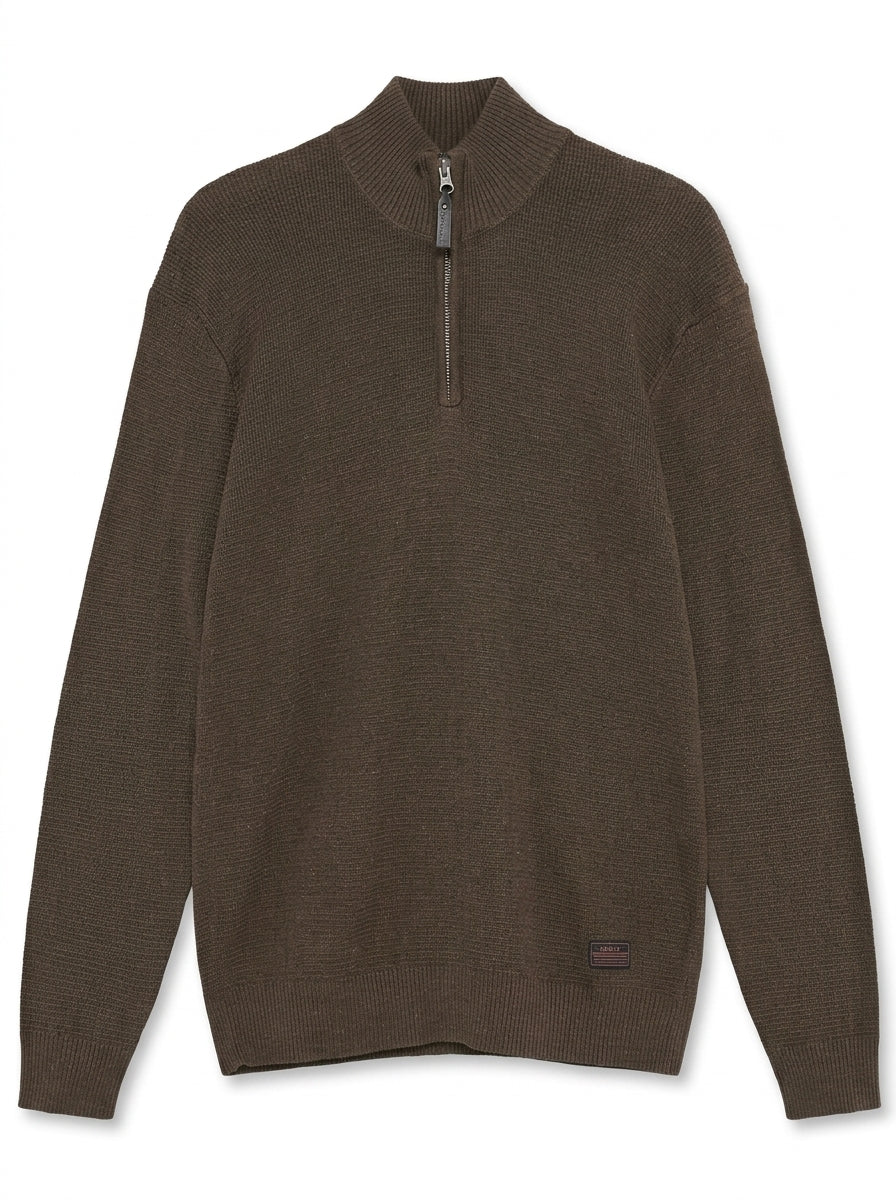 12489 CooperSi Halfzip Structure + - Brown Otter