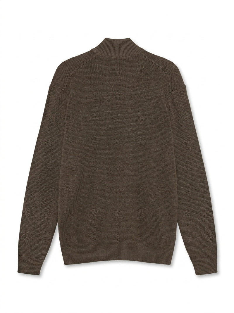 12489 CooperSi Halfzip Structure + - Brown Otter