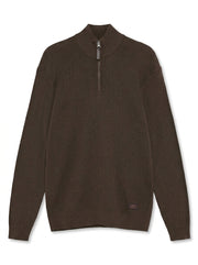 12489 CooperSi Halfzip Structure + - Brown Coffee