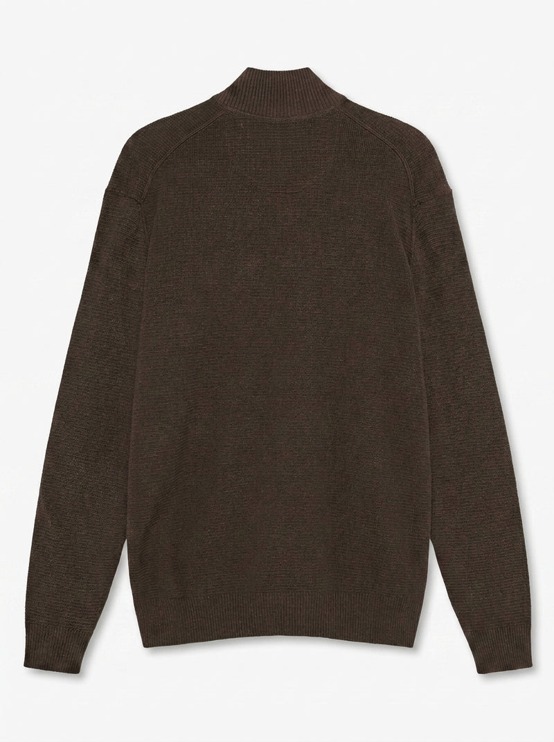 12489 CooperSi Halfzip Structure + - Brown Coffee