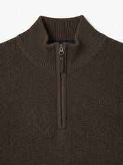 12489 CooperSi Halfzip Structure + - Brown Coffee