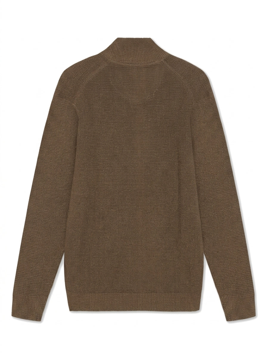 12499 ConnorSi Structure Cardigan + - Brown Otter