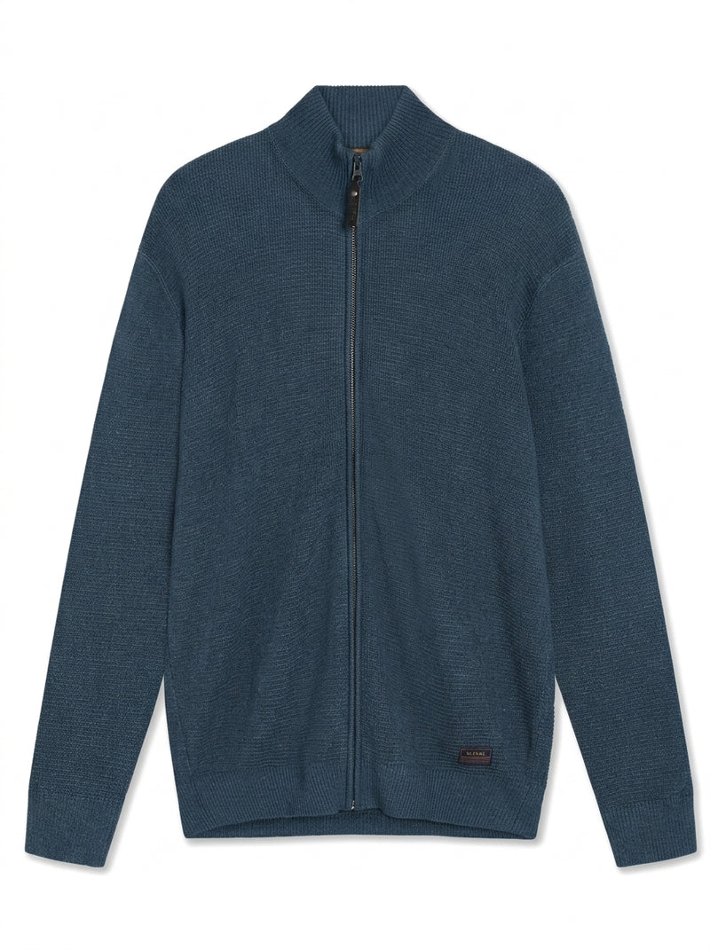 12499 ConnorSi Structure Cardigan + - Blue Dipper