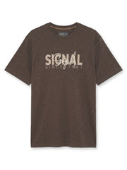 13591 OwenSi Print Tee + - Brown Coffee