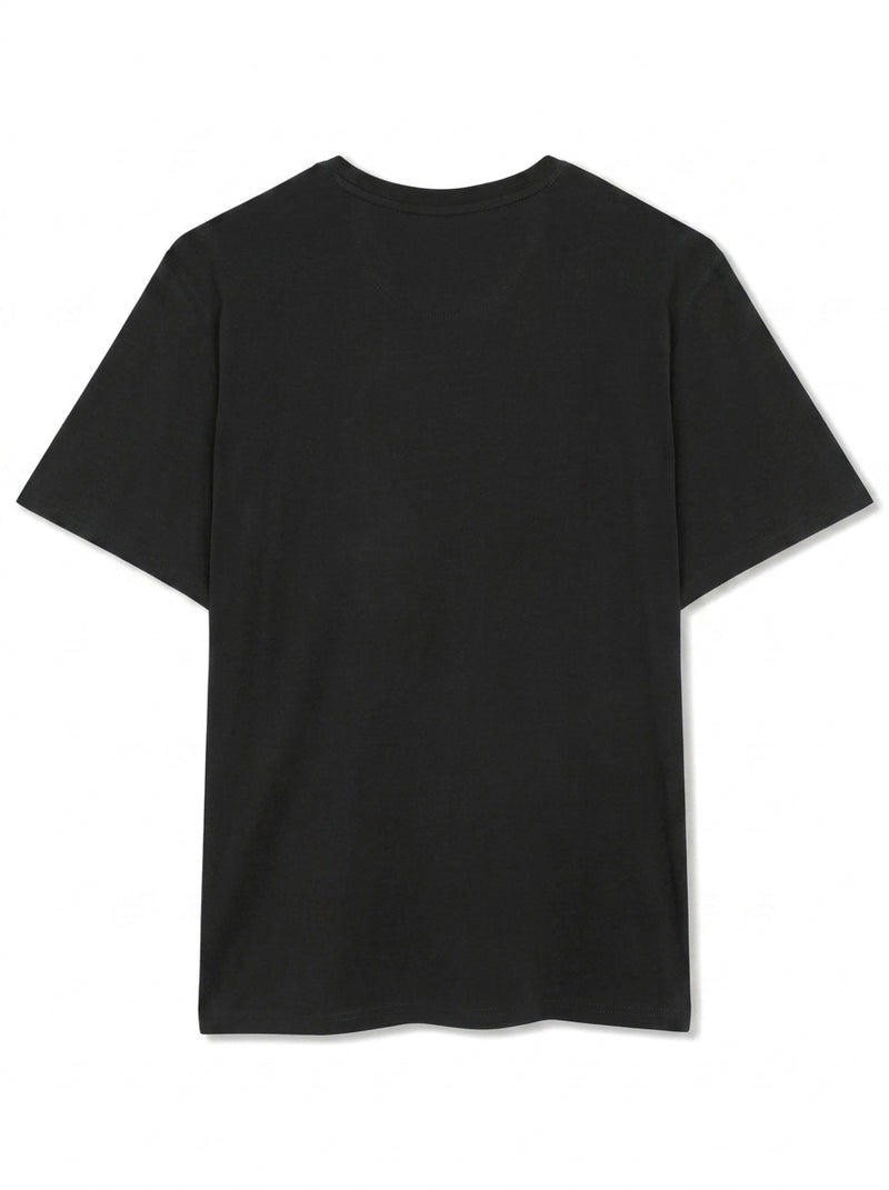 13591 OwenSi Print Tee + - Black