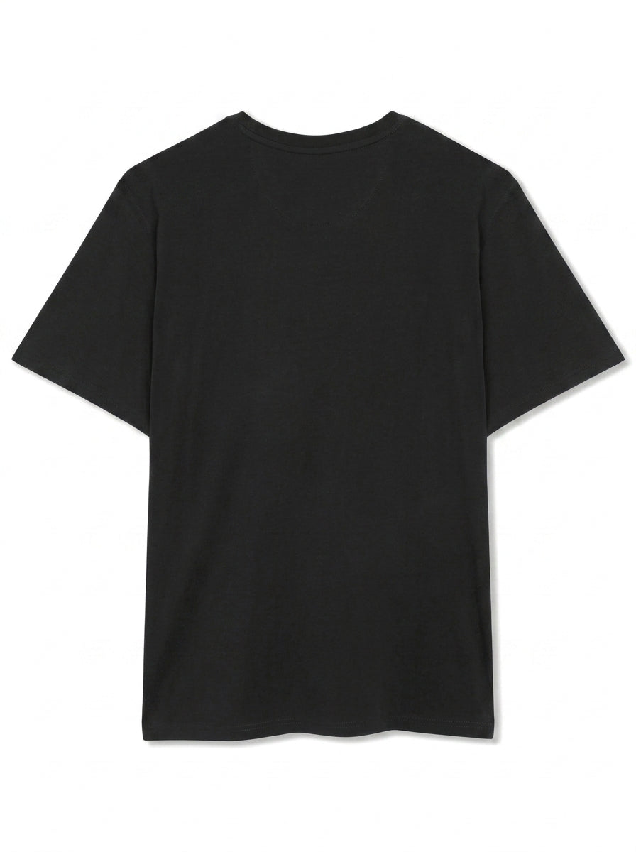 13591 OwenSi Print Tee + - Black