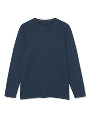 13632 FredSi Waffle Tee LS - Deep Marine