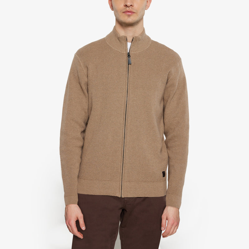 ConnorSI Structure Cardigan+ - Tobacco Melange