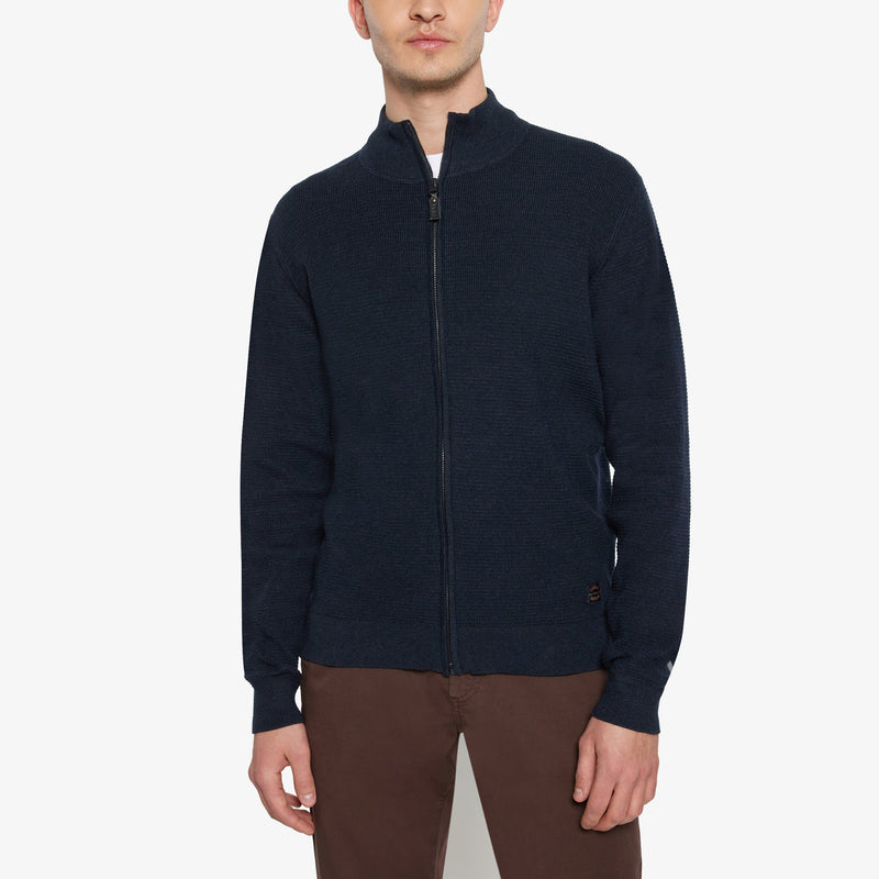 ConnorSI Structure Cardigan+ - Deep Marine Melange