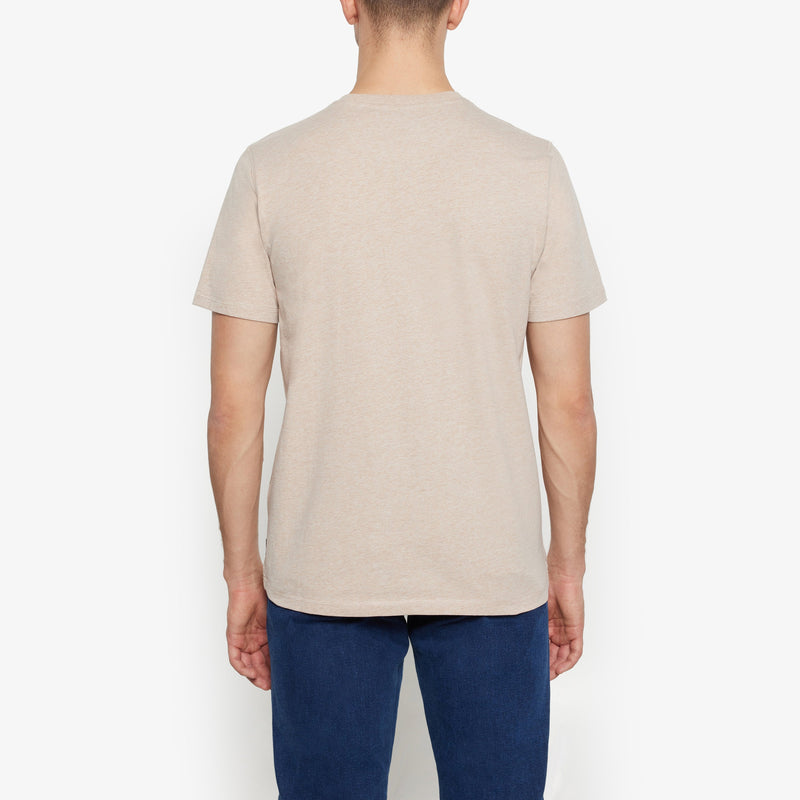 LiamSI Front Print Tee+ - Savanna Sand Melange