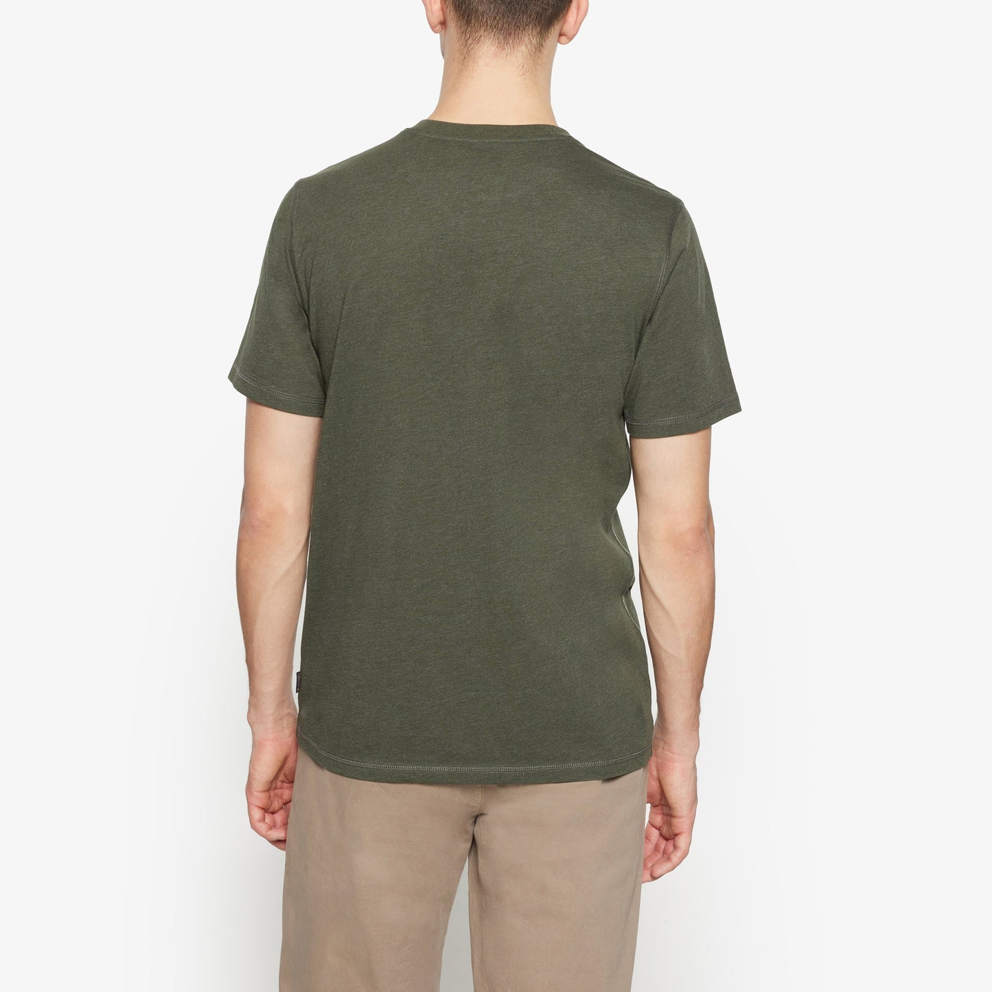 LiamSI Front Print Tee+ - Full Green Melange