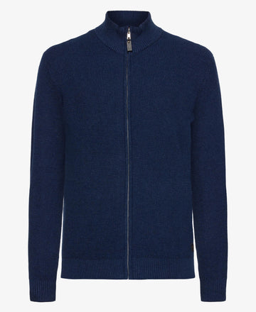 AndersSi Structure Cardigan + - Mid Blue Melange