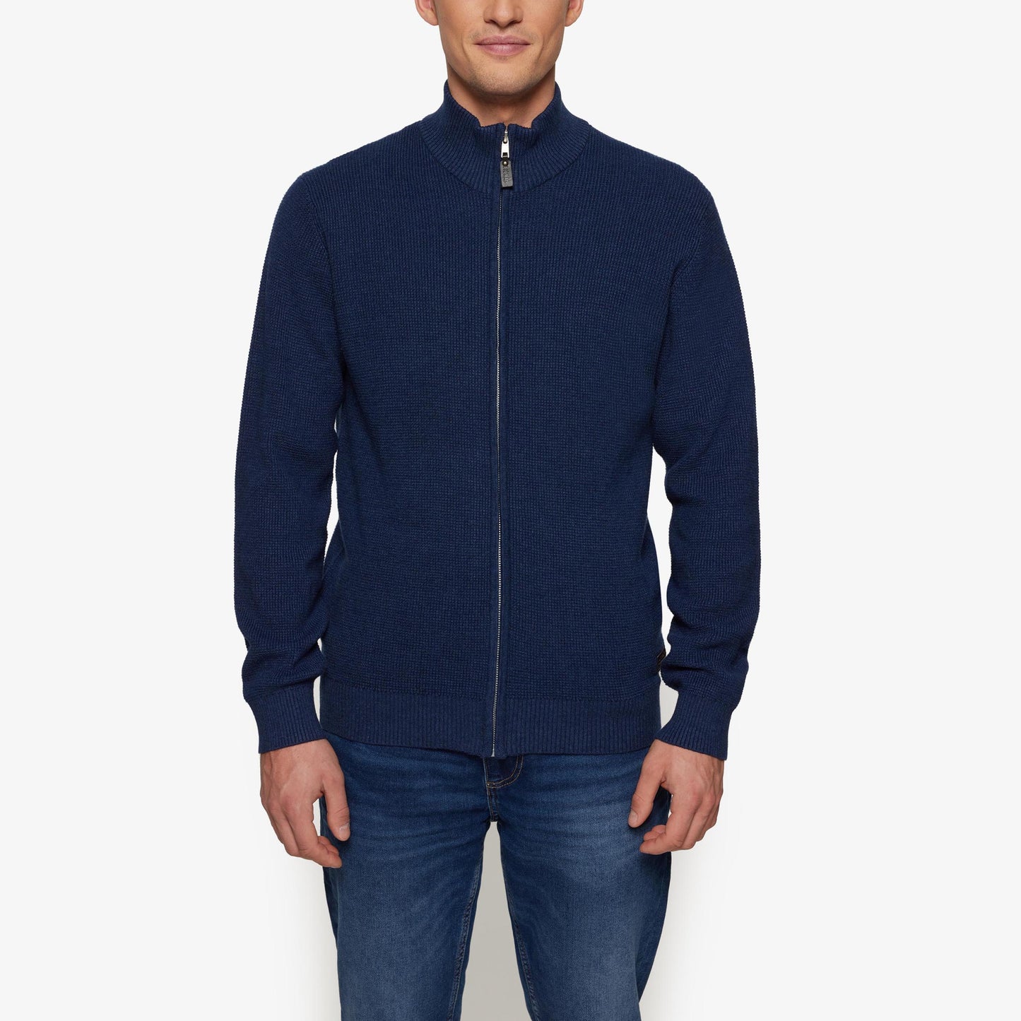 AndersSi Structure Cardigan + - Mid Blue Melange